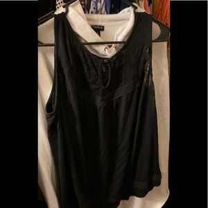 Torrid black lace tank